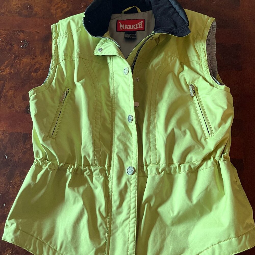 Vintage/Retro Very Warm Women's Marker Vest Size 8 Lime Green